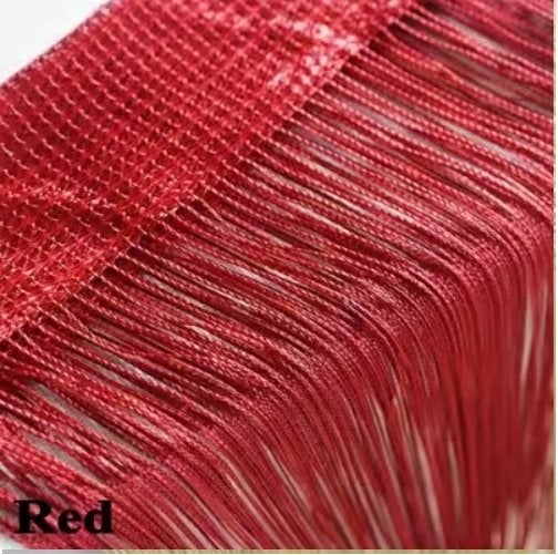 First Class decoratief spaghetti gordijn rood 3m op 3m, Huis en Inrichting, Ophalen of Verzenden, Nieuw, Rood, Gordijn