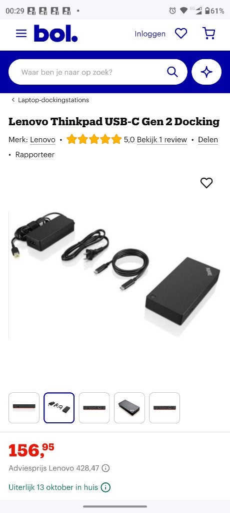 ThinkPad USB-C docking station Gen2 40AS, Lenovo ThinkPad, Nieuw, Ophalen of Verzenden, Docking station
