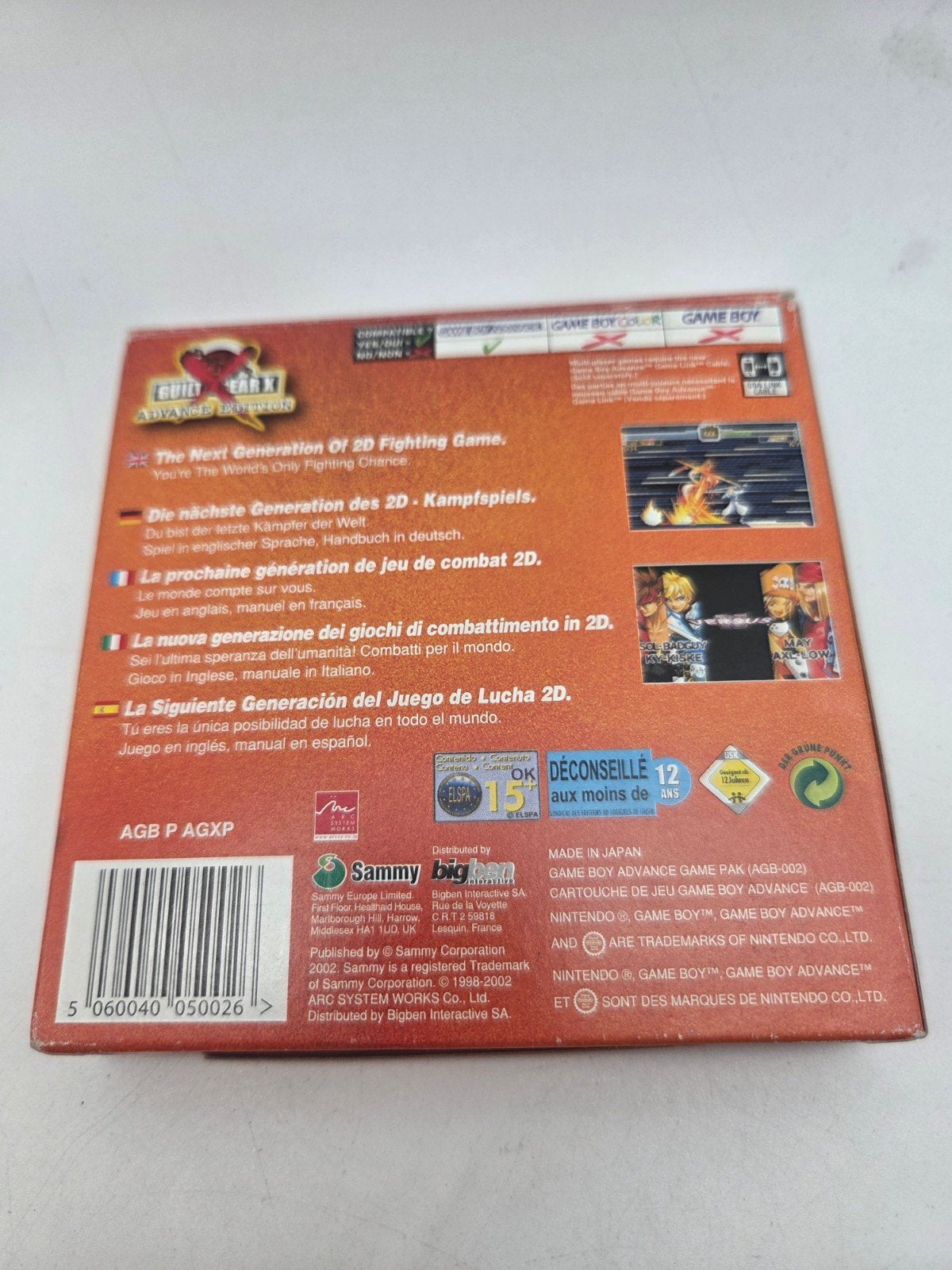 Guilty Gear X Advance Edition Game Boy Advance, Gebruikt, Vechten, 1 speler, Info@sammy.co.jp