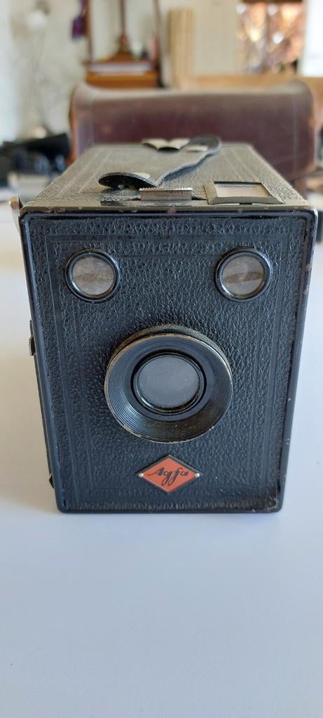 Antieke Agfa fotocamera - Vintage Boxcamera, Audio, Tv en Foto, Fotocamera's Analoog, Ophalen of Verzenden, Gebruikt, Overige Merken