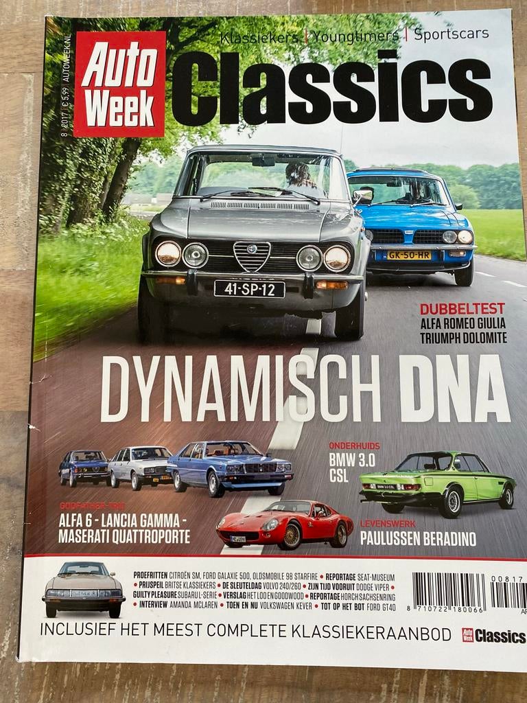 AutoWeek Classics 8 2017: Alfa Romeo, BMW, Maserati, Ophalen of Verzenden, Zo goed als nieuw, Algemeen