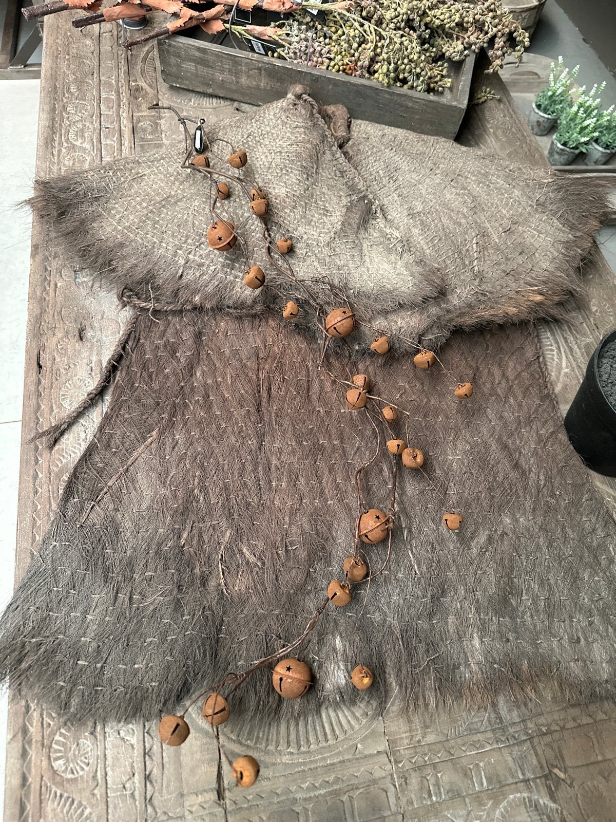 Decoratieve tak met bellen, 110 cm, Ophalen of Verzenden
