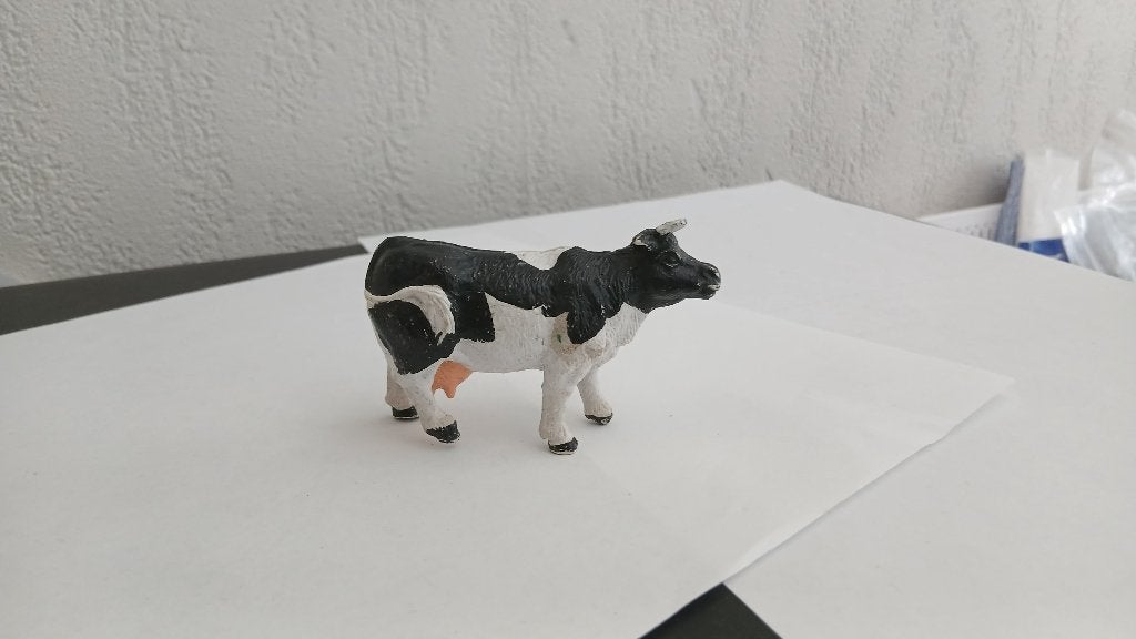 Koe, dierfiguur, 7cm, Verzenden, Gebruikt, Boerderijdier, Beeldje of Figuurtje