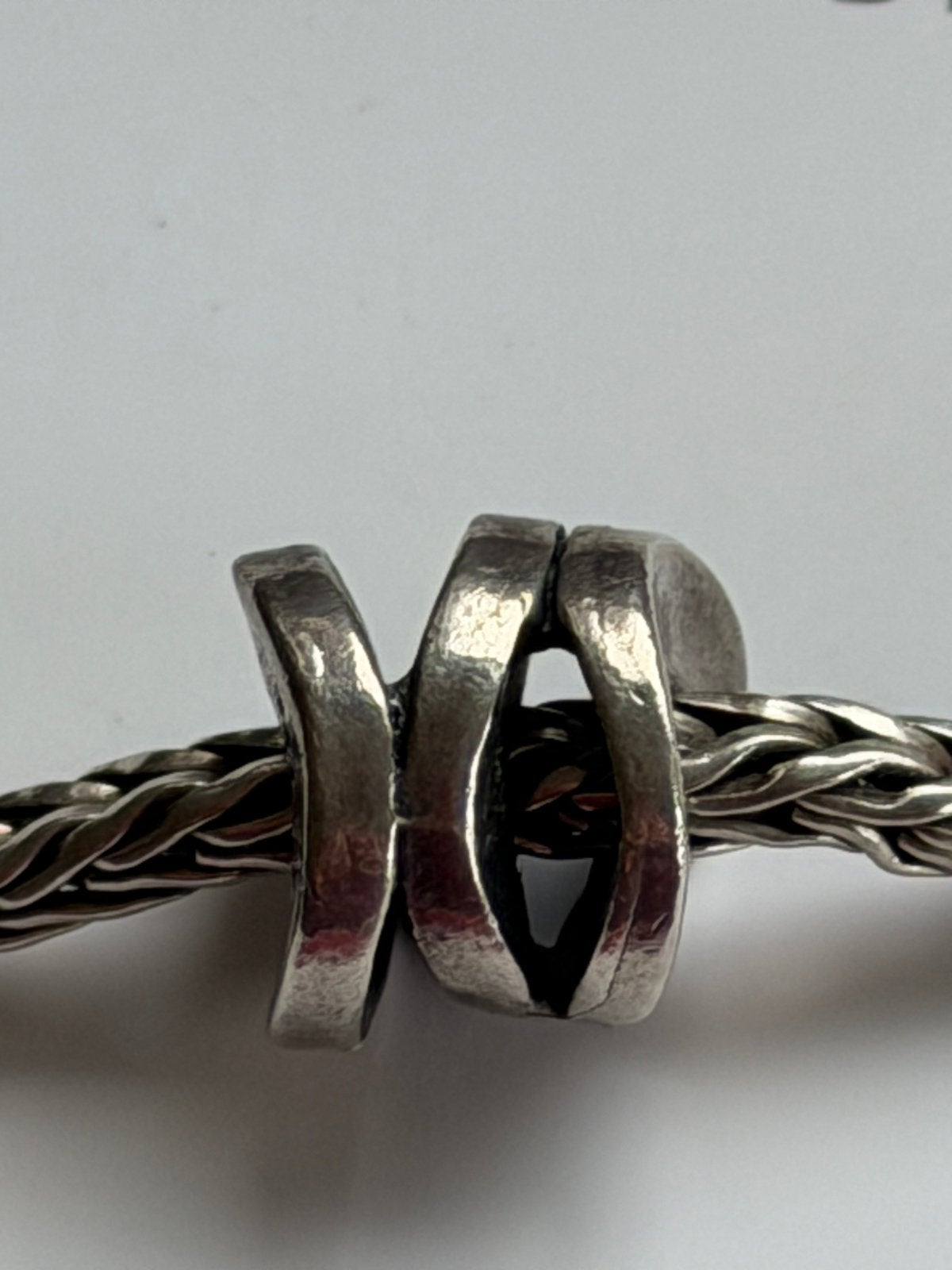 Trollbeads zilveren kraal 'Lachende Cilinder', Sieraden, Tassen en Uiterlijk, Gebruikt, Ophalen of Verzenden, Trollbeads, 1 bedel