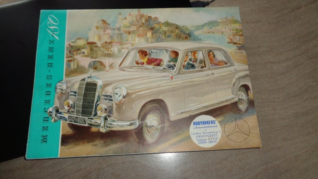 ZELDZAME Folder  MERCEDES  180  ,  2-1954, Verzenden, Zo goed als nieuw, Mercedes