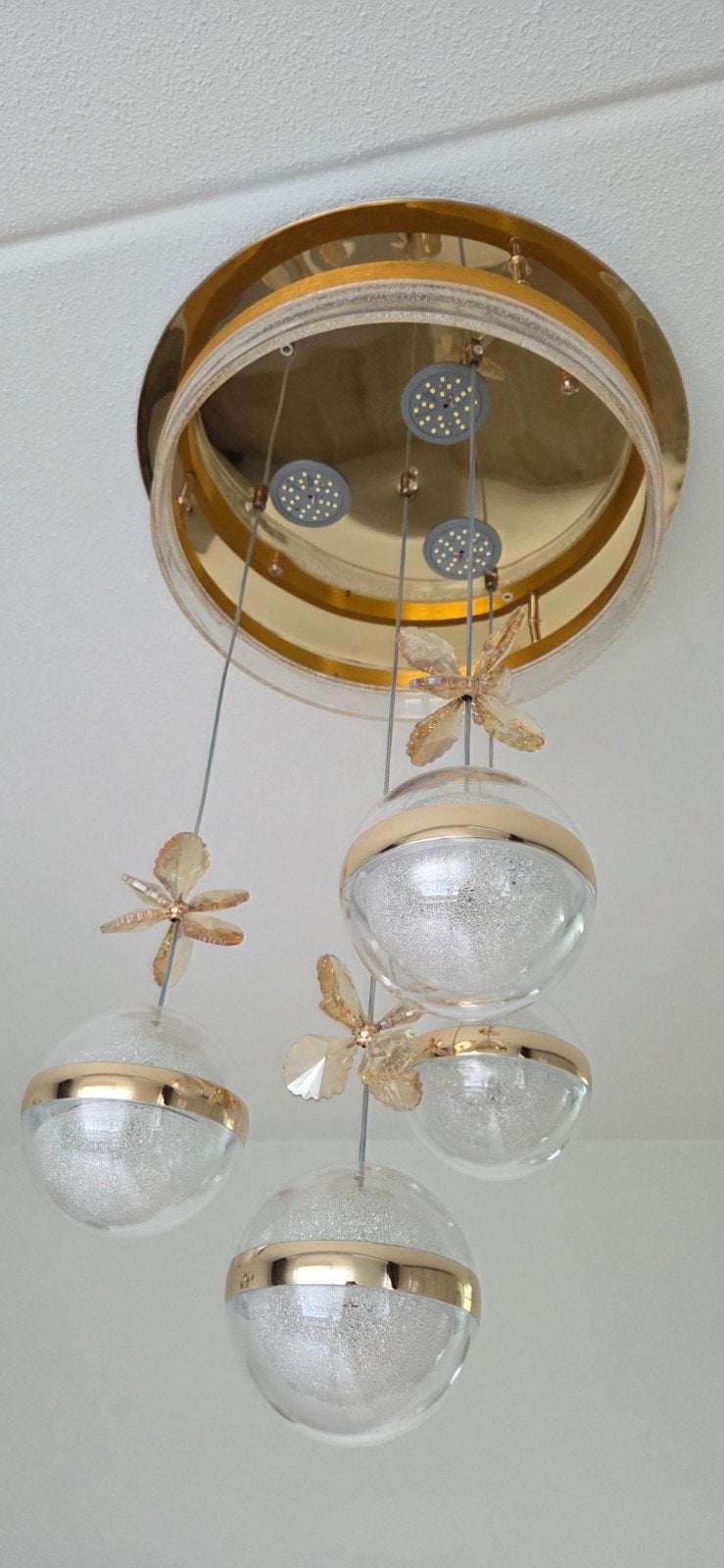 Gouden lamp goed nieuw, Ophalen of Verzenden, Nieuw, Glas