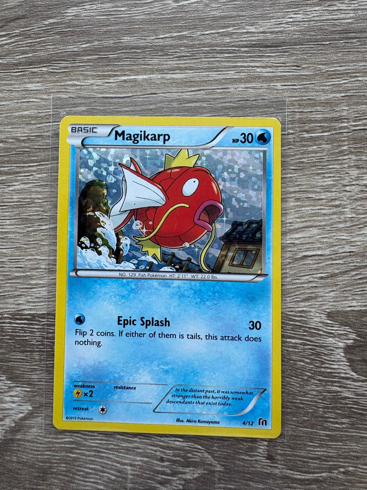 Magikarp Pokémon Kaart - McDonalds Promo(2015), Ophalen of Verzenden, Zo goed als nieuw, Losse kaart, Foil