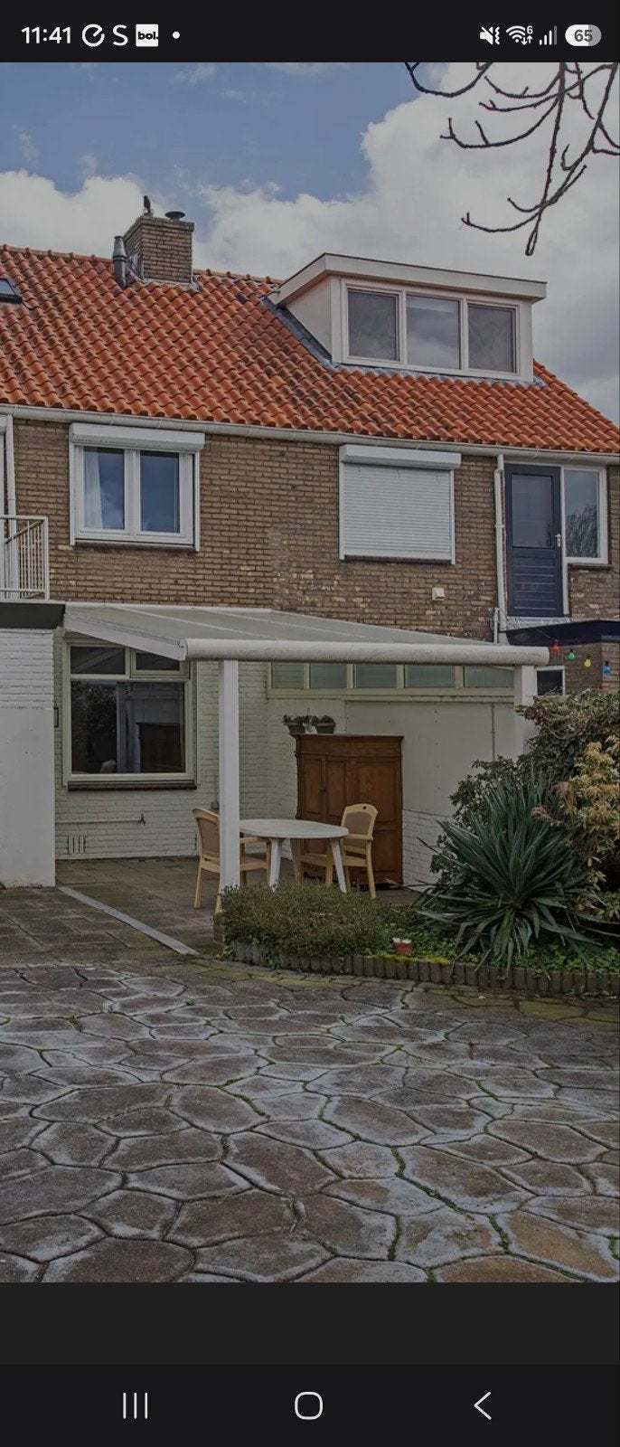 Polycarbonaat overkapping 3x5m met drainage en verlichting, Ophalen of Verzenden, Gebruikt, Veranda