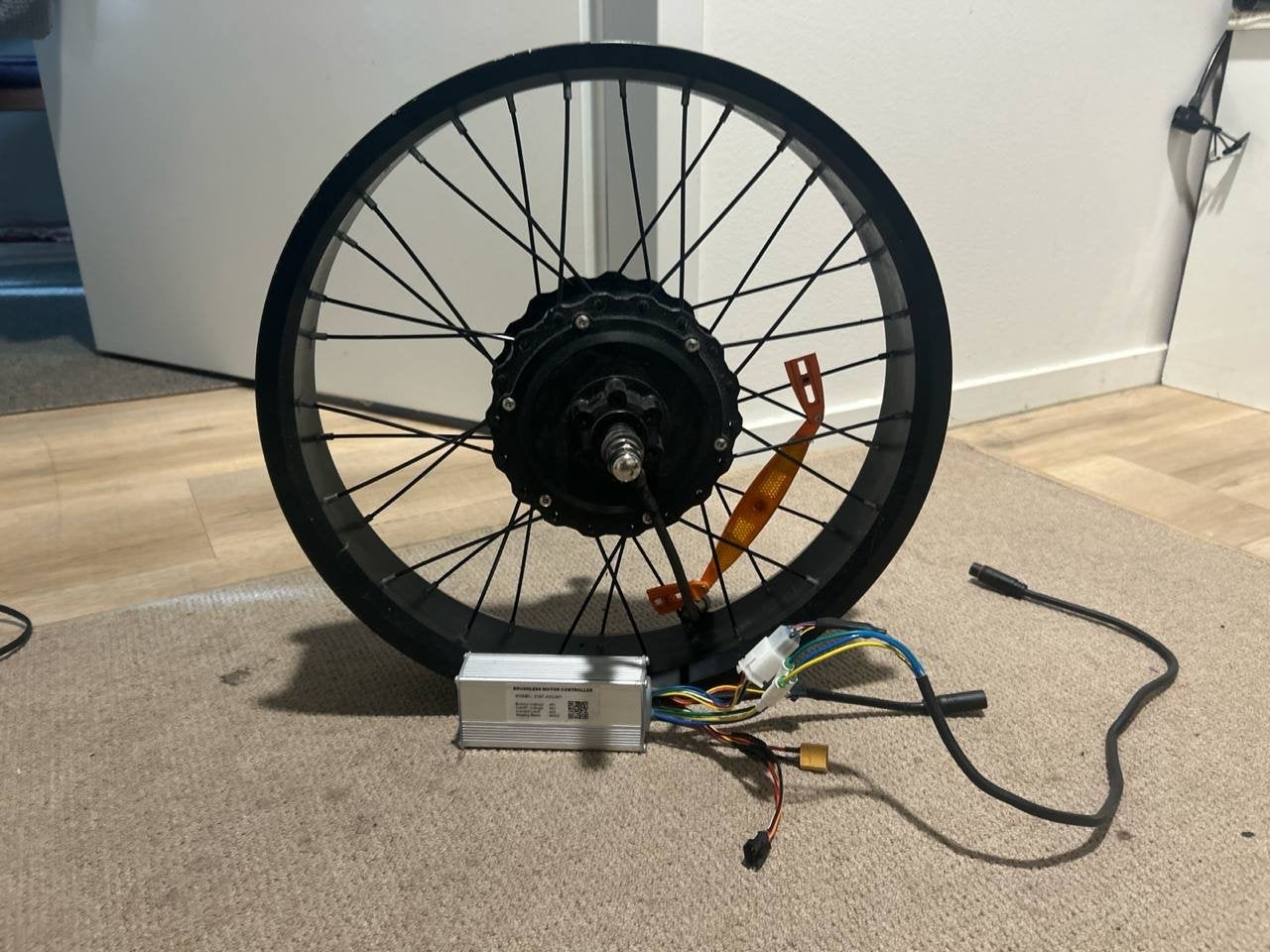 achterwiel met motor en controller, Gebruikt, Aluminium, Ophalen, Elektrische fiets