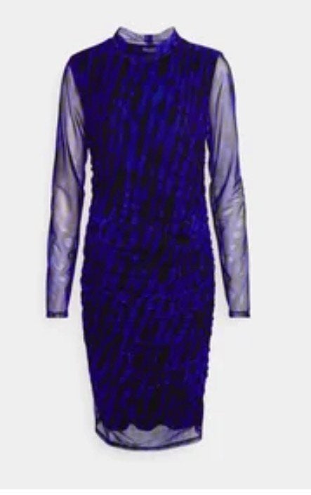 DKNY Cocktailjurk - deep cobalt - maat S, Ophalen of Verzenden, Zo goed als nieuw, Zwart, Boven de knie