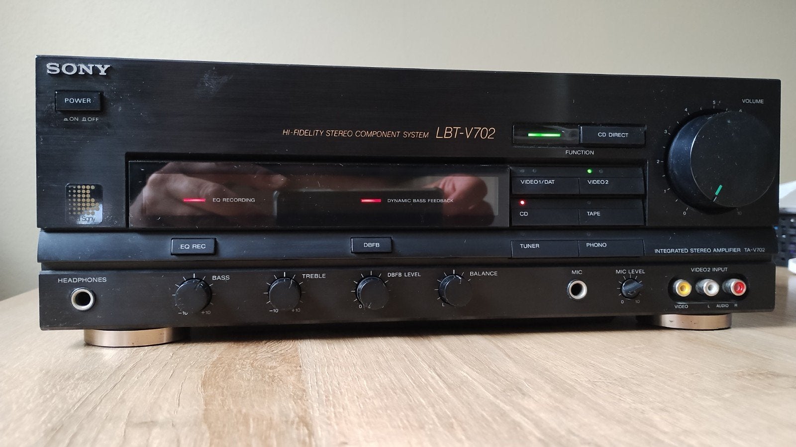 SONY precise LTB-V702(TA-V702) versterker zwart, Ophalen of Verzenden, Gebruikt, 60 tot 120 watt, Sony