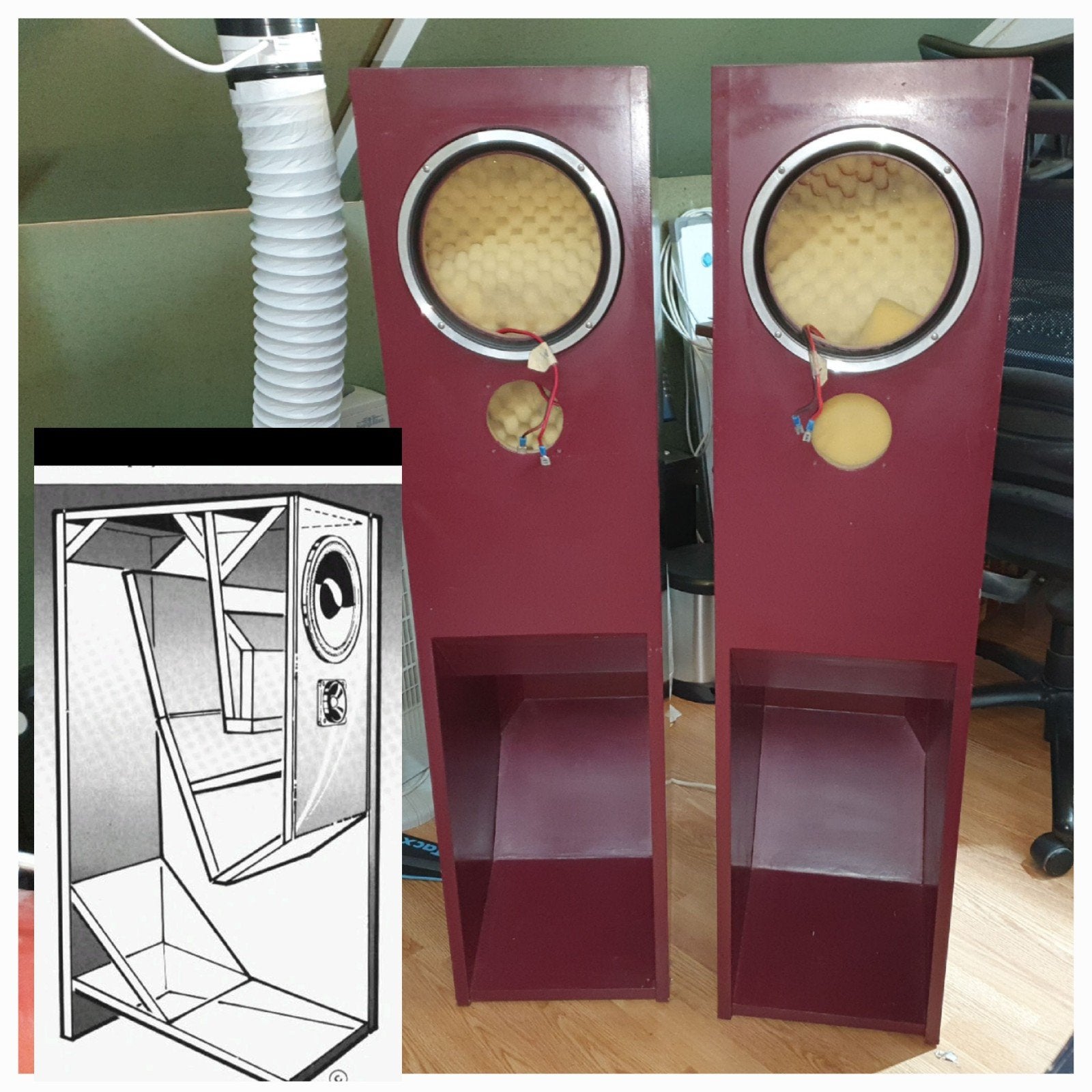 2 Zelfbouw MDF McFarlow Exciter hoornluidsprekers
