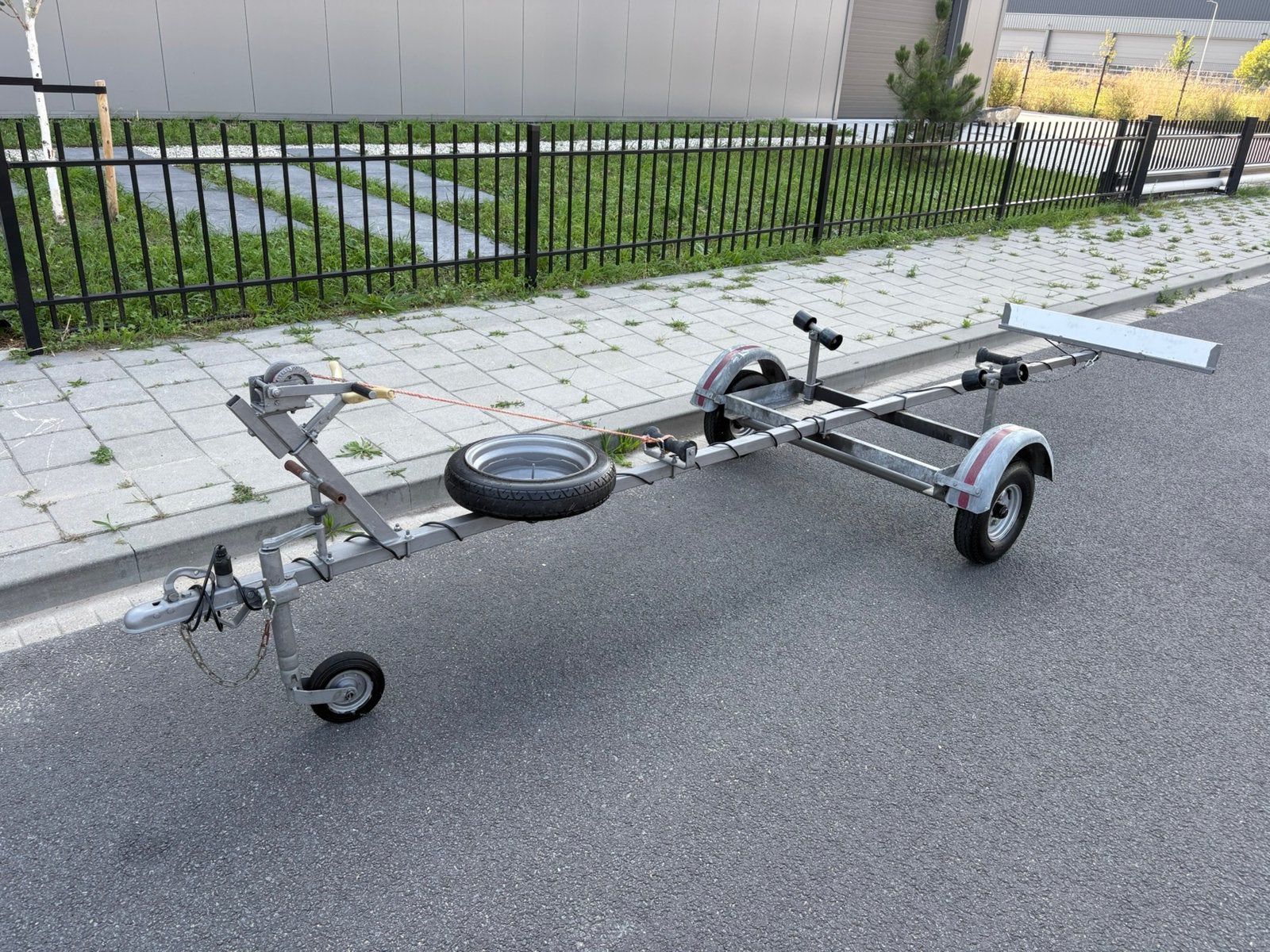 Atlanta boot trailer aanhanger kar motorboot rib 4,20 M., Watersport en Boten, Boottrailers, Ophalen, Minder dan 1500 kg, Gebruikt