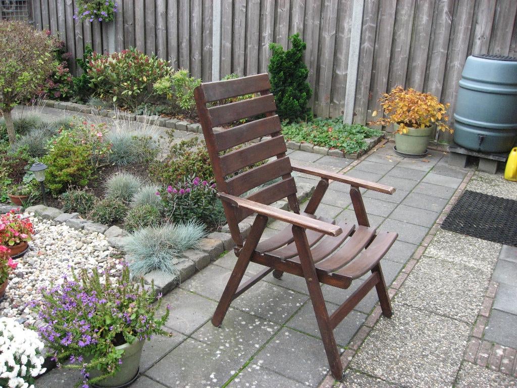 tuinstoelen, Ophalen, Gebruikt, Hout, Inklapbaar