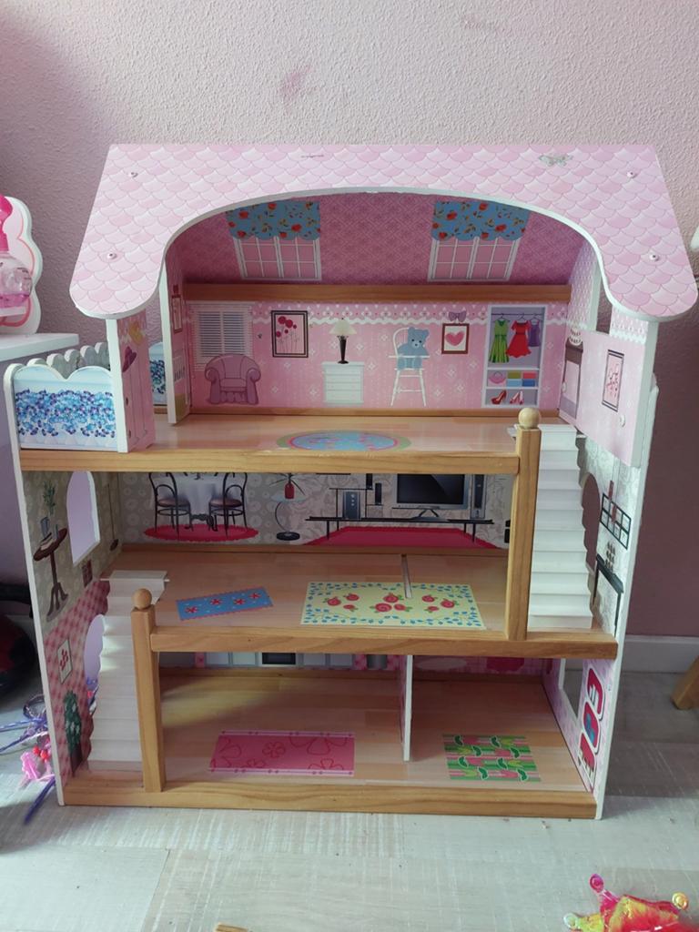 Groot houten poppenhuis, Ophalen, Gebruikt, Poppenhuis