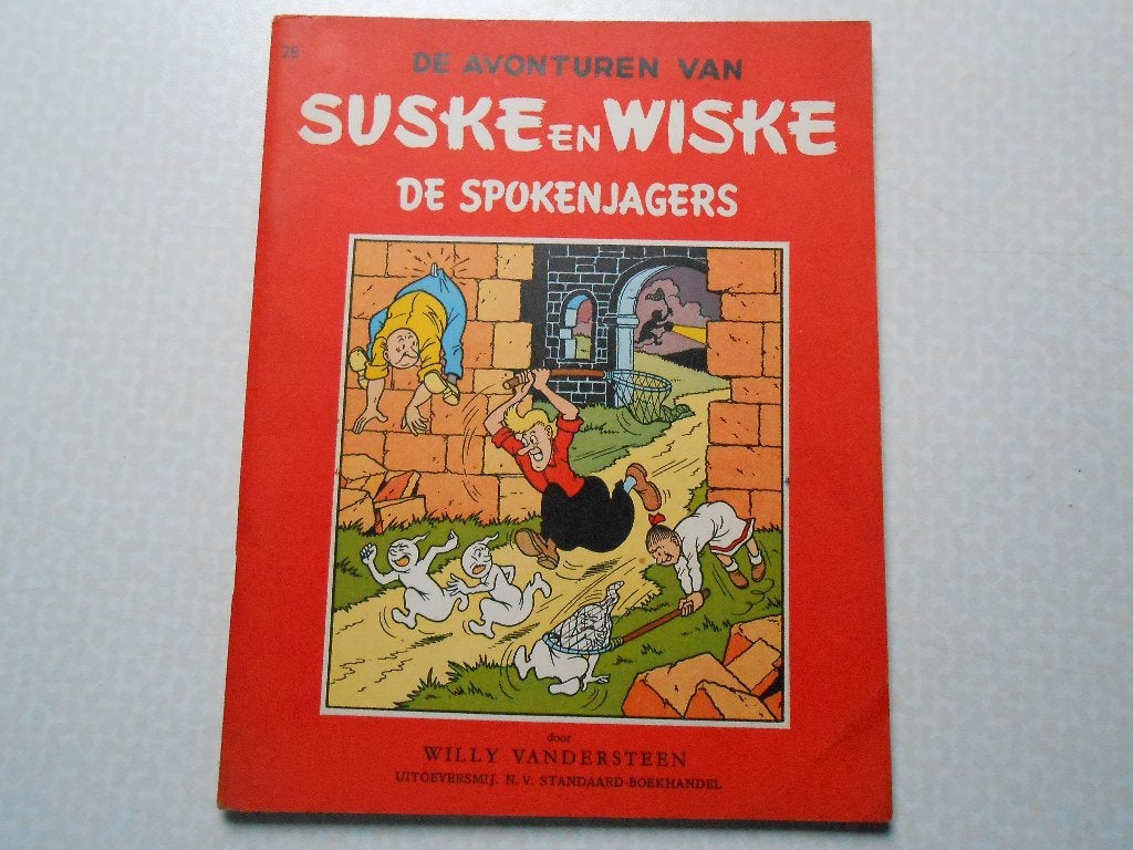 Suske en wiske 28 De spokenjagers 1956 1 ste druk., Willy Vandersteen, Eén stripboek, Ophalen of Verzenden, Zo goed als nieuw