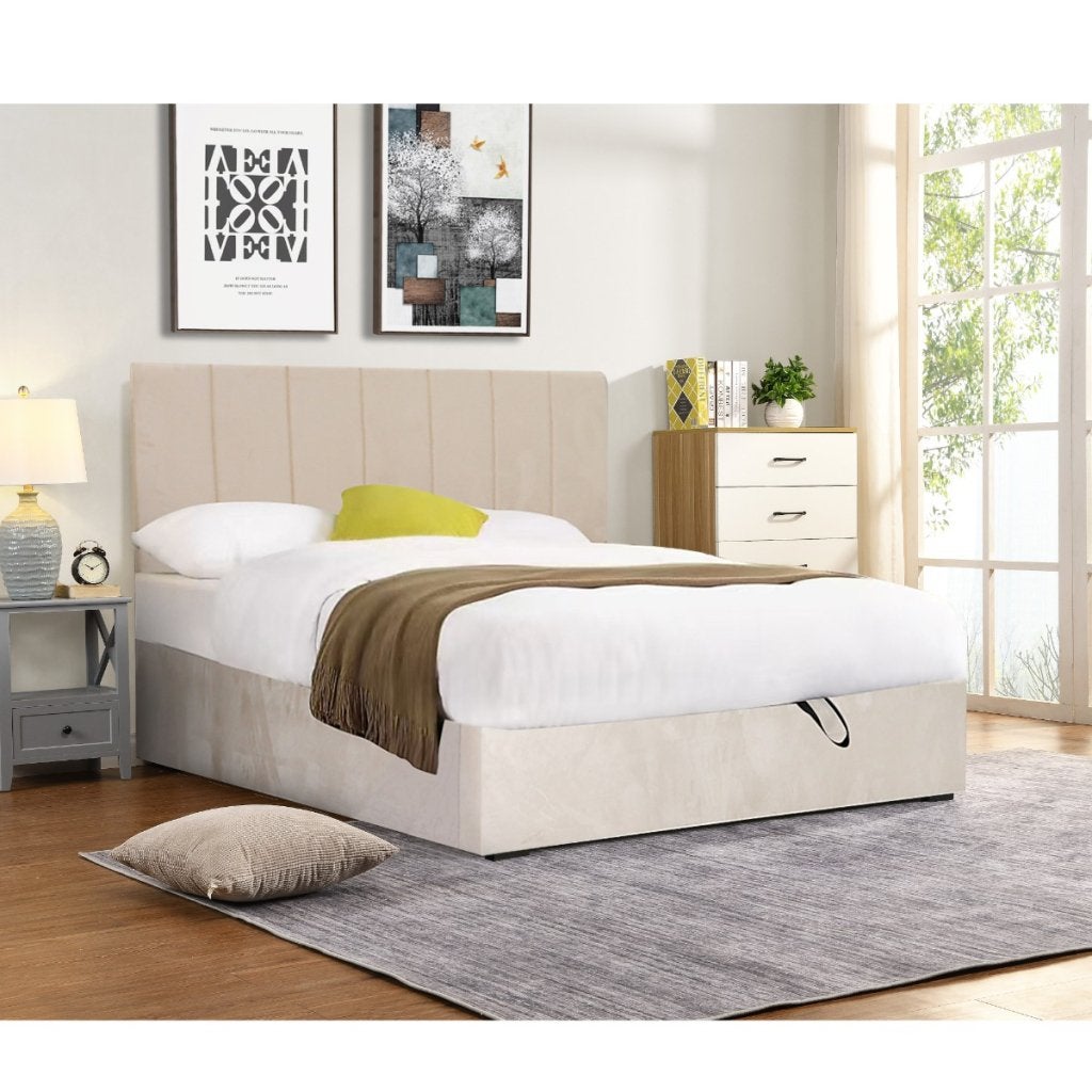 Dubai opbergbed 2-persoons - Beige, Huis en Inrichting, Niet ingevuld, Niet ingevuld, Niet ingevuld