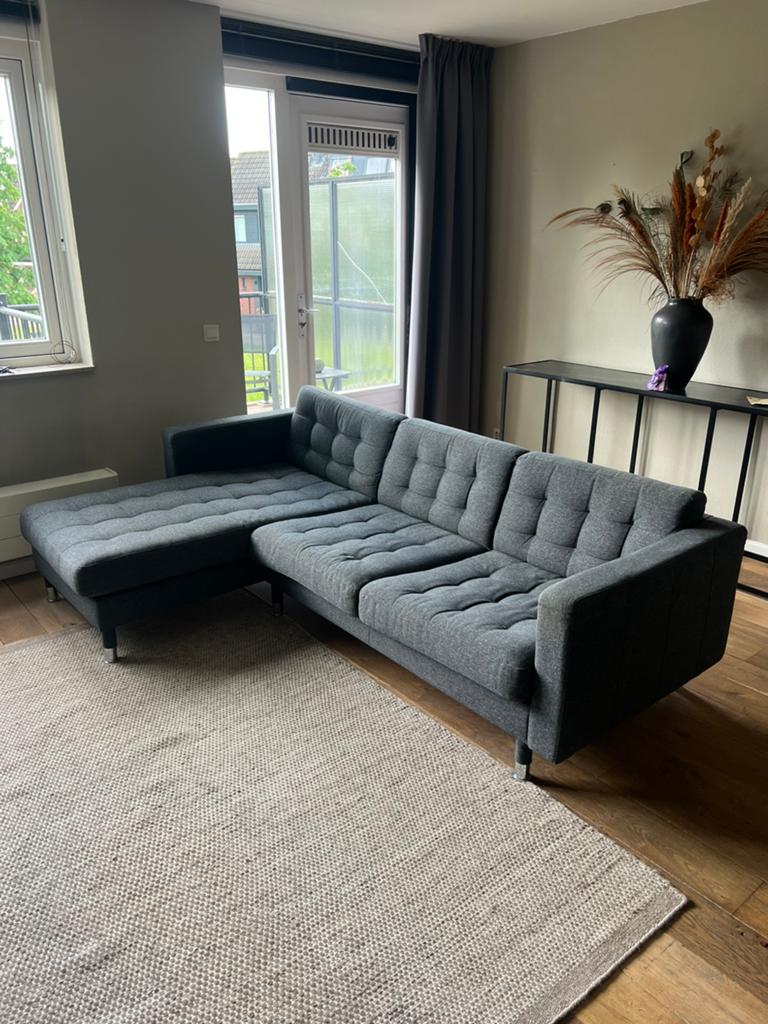 Ikea 3-zitsbank met chaise ‘LANDSKRONA’, Hoekbank, Driepersoons, Ophalen of Verzenden, Zo goed als nieuw