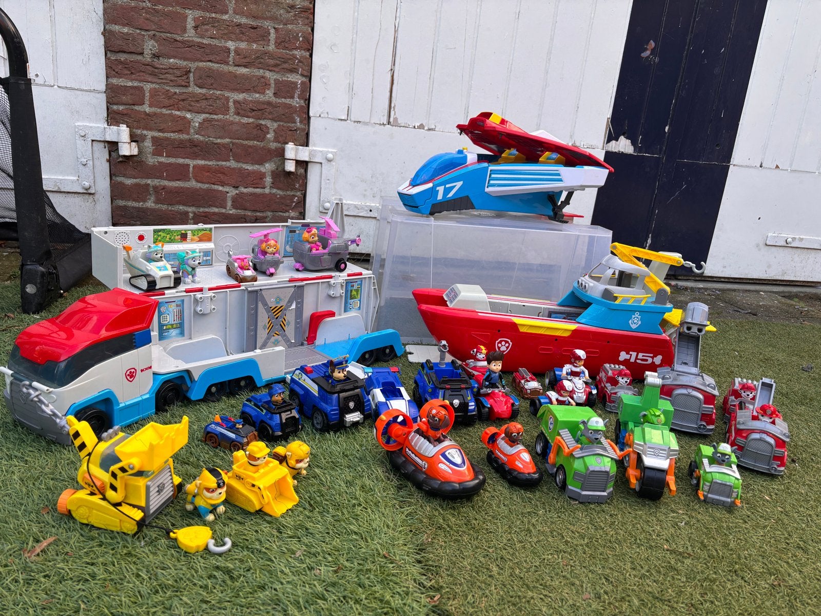 Grote Paw Patrol speelgoedcollectie met voertuigen en figure, Ophalen, Gebruikt