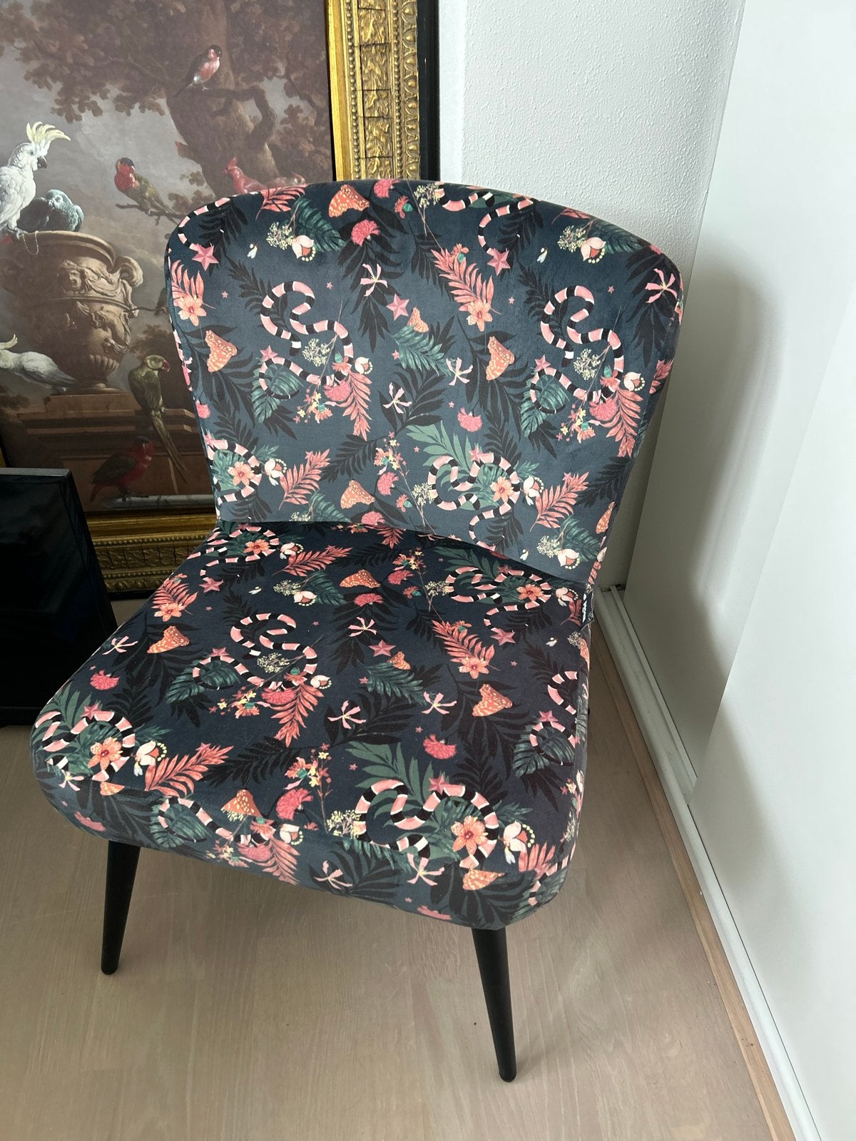 Stijlvolle fauteuil met tropische print, Huis en Inrichting, Ophalen, Overige kleuren, Zo goed als nieuw, Eén