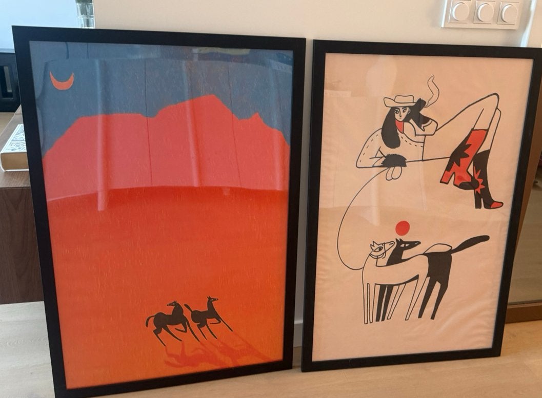 Posters met lijsten, Ophalen