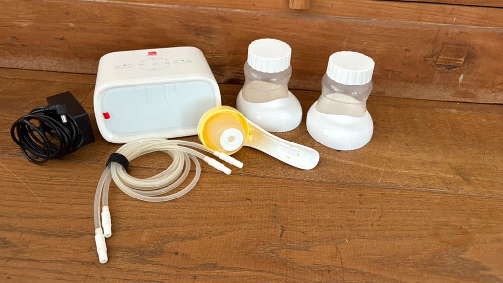 Horigen chicture dubbele kolf, Kinderen en Baby's, Babyvoeding en Toebehoren, Ophalen, Zo goed als nieuw, Borstkolf