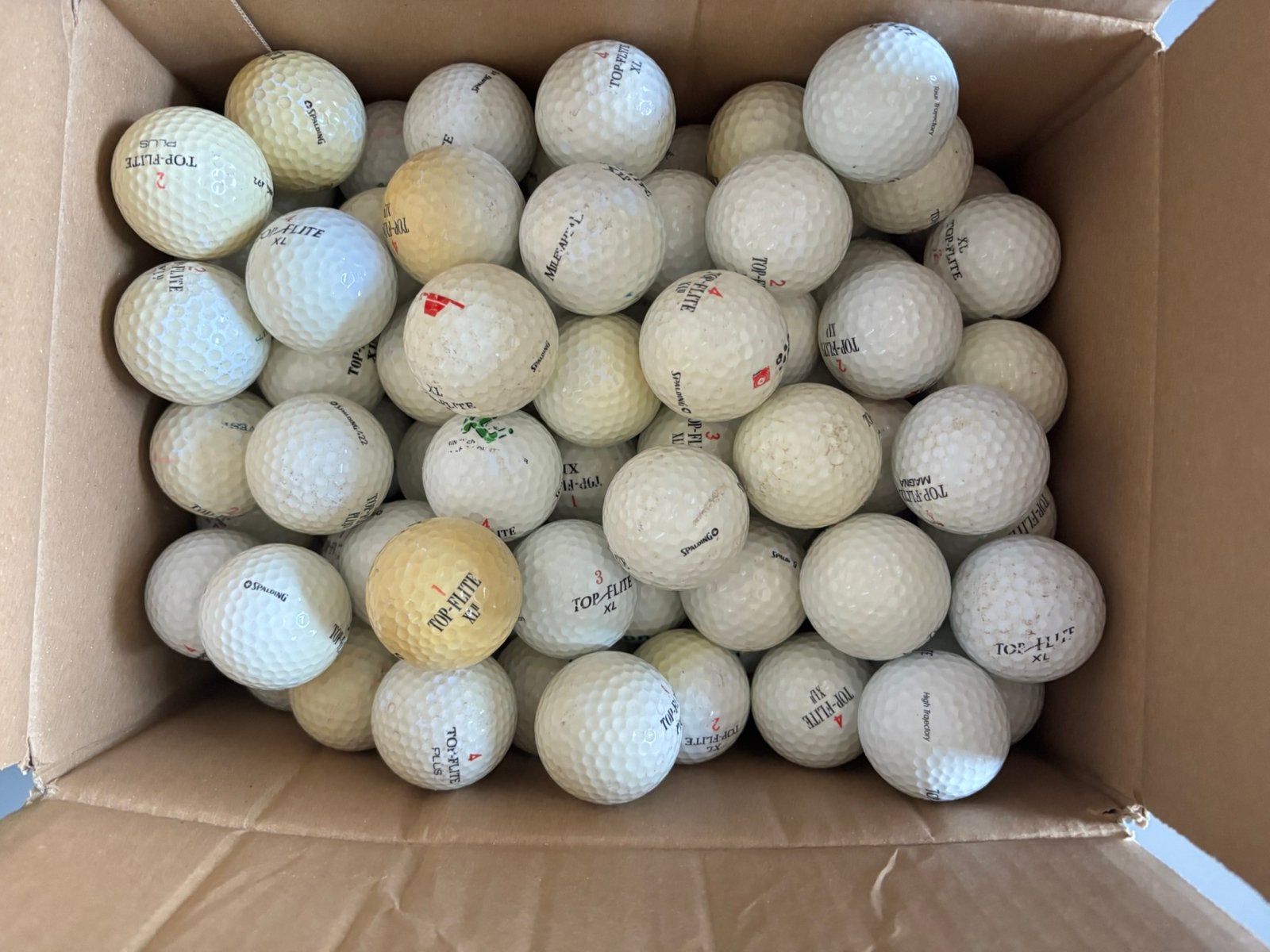 100 TopFlite Lakeballs, Sport en Fitness, Ophalen of Verzenden, Gebruikt