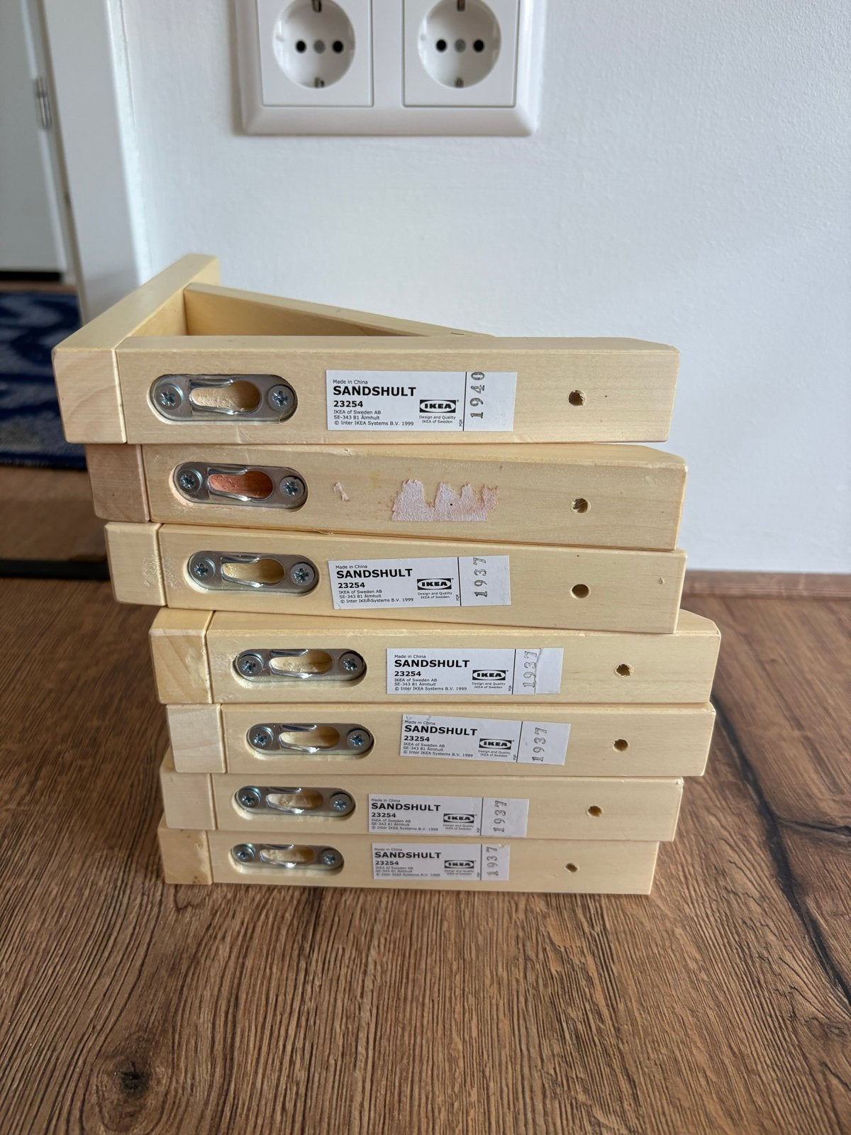 IKEA SANDSHULT Plankensteunen - 7 stuks, Ophalen of Verzenden, Gebruikt