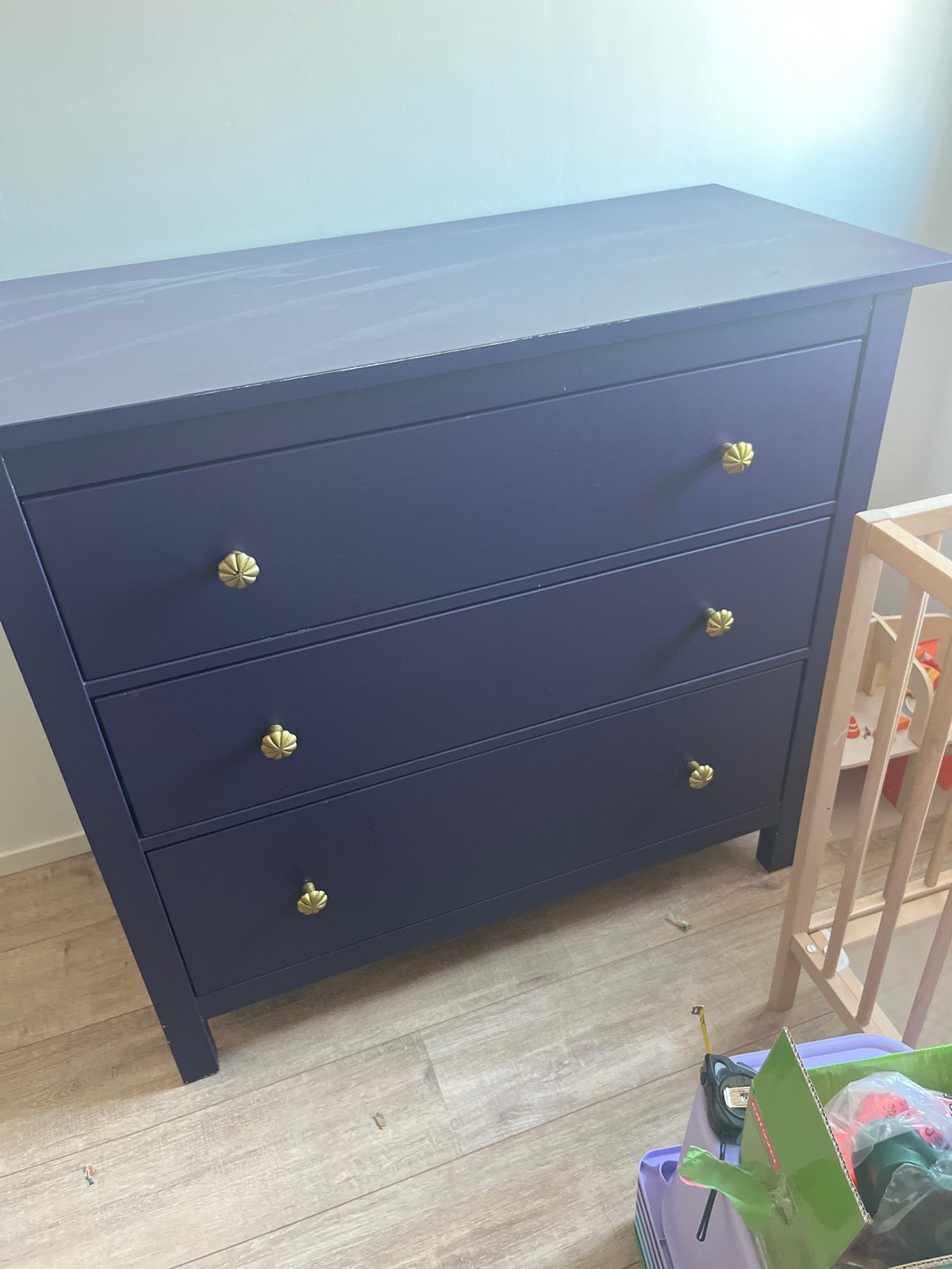 IKEA Hemnes Ladekast - Donker Paars, Huis en Inrichting, Kasten | Ladekasten, Ophalen, Gebruikt, 100 tot 150 cm, 3 of 4 laden