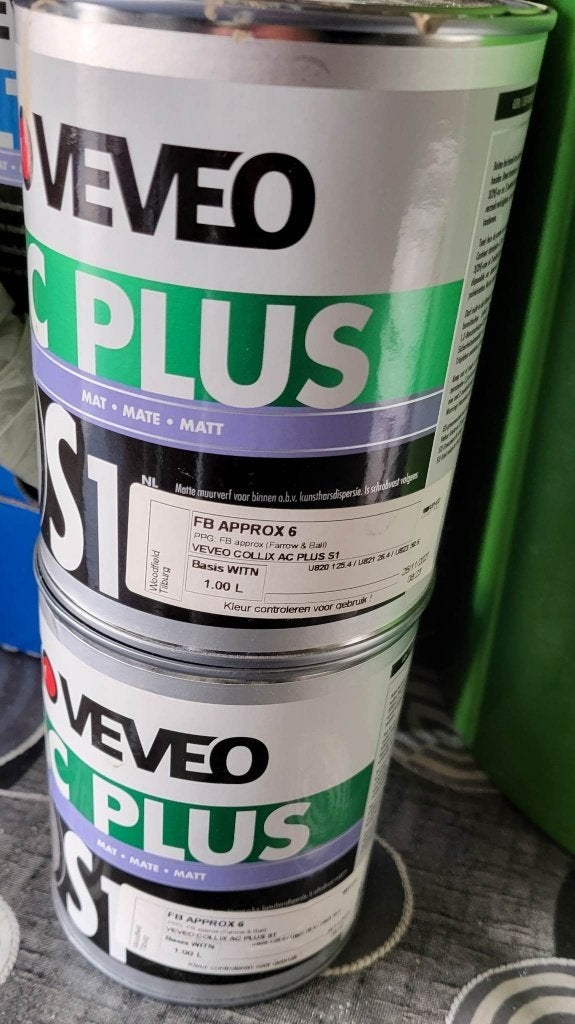 Veveo beige muurverf 1.5 blik, Beige, Nieuw, Ophalen of Verzenden, Lak