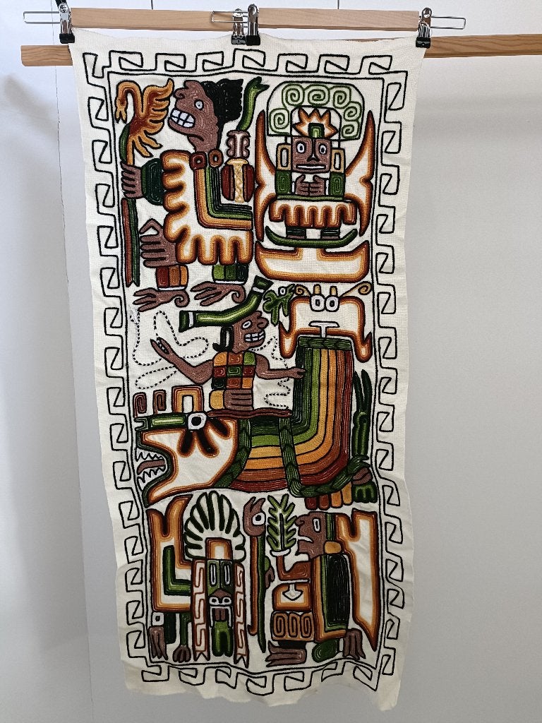 Prachtig Peruaans wollen wandkleed, 115 cm, Ophalen of Verzenden, Zo goed als nieuw, Meerkleurig