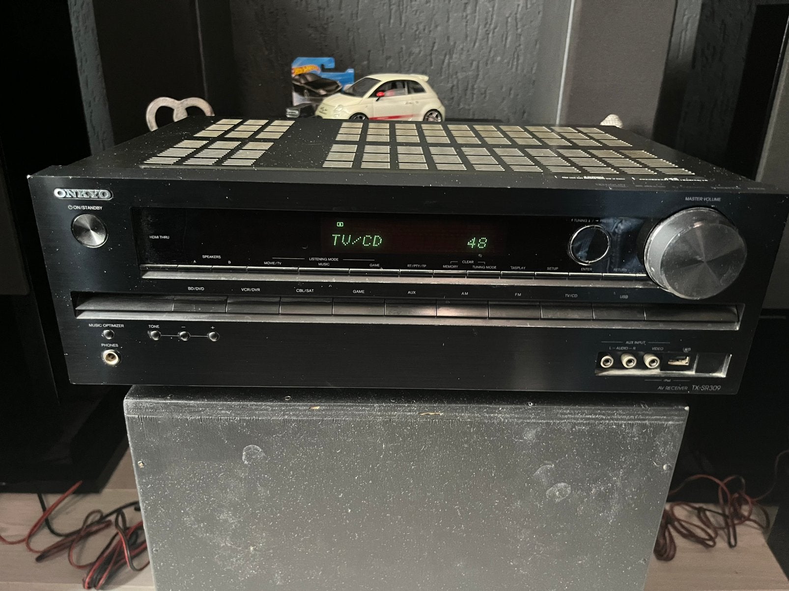onkyo tx-sr309 receiver met orginele afstandsbediening, Ophalen, Gebruikt, Onkyo