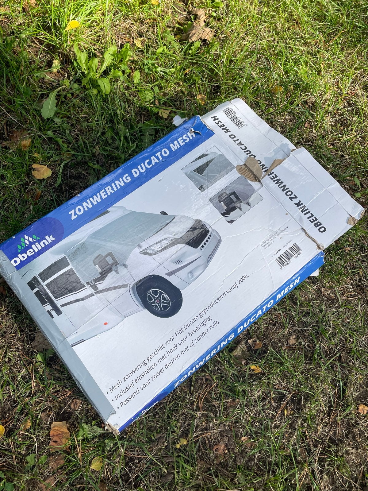 Zonwering mesh Fiat Ducato, Peugeot Boxer, Citroën Jumper, Verzenden, Zo goed als nieuw