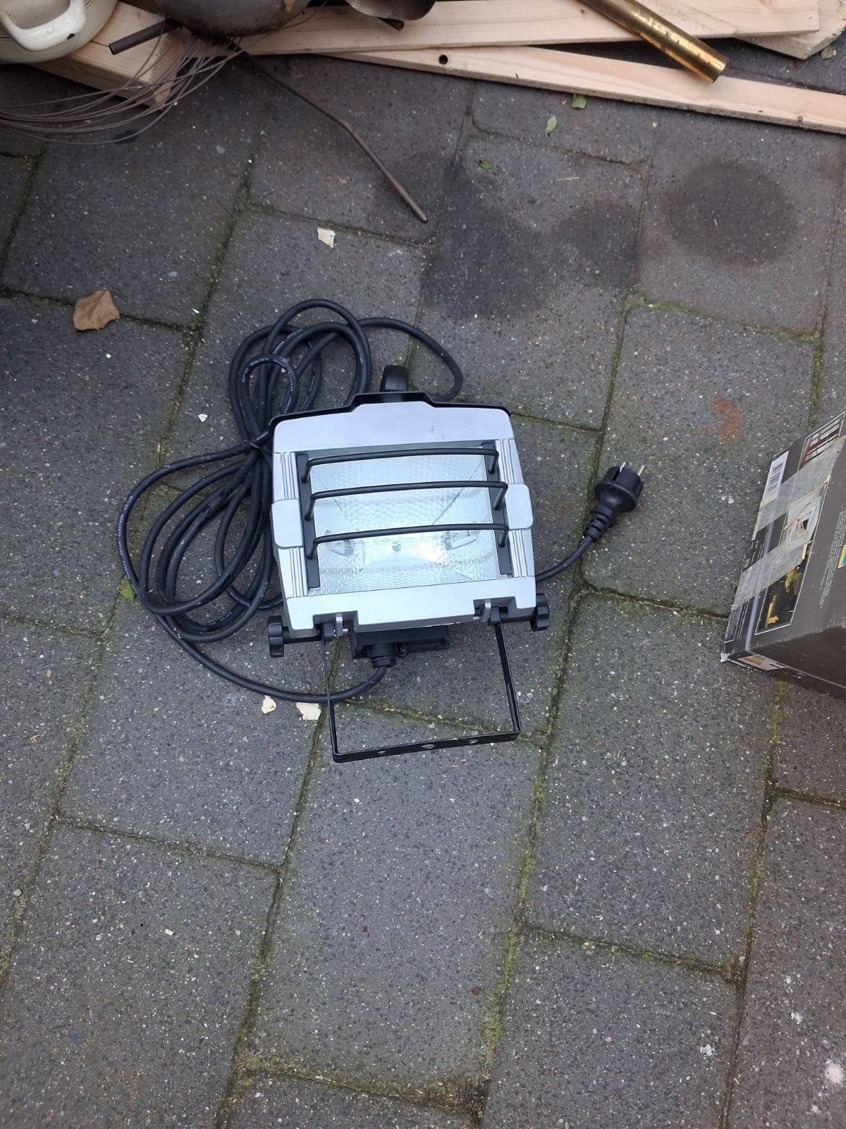 halogeen bouwlamp met standaard niet gebruikt in doos, Ophalen of Verzenden, Lamp