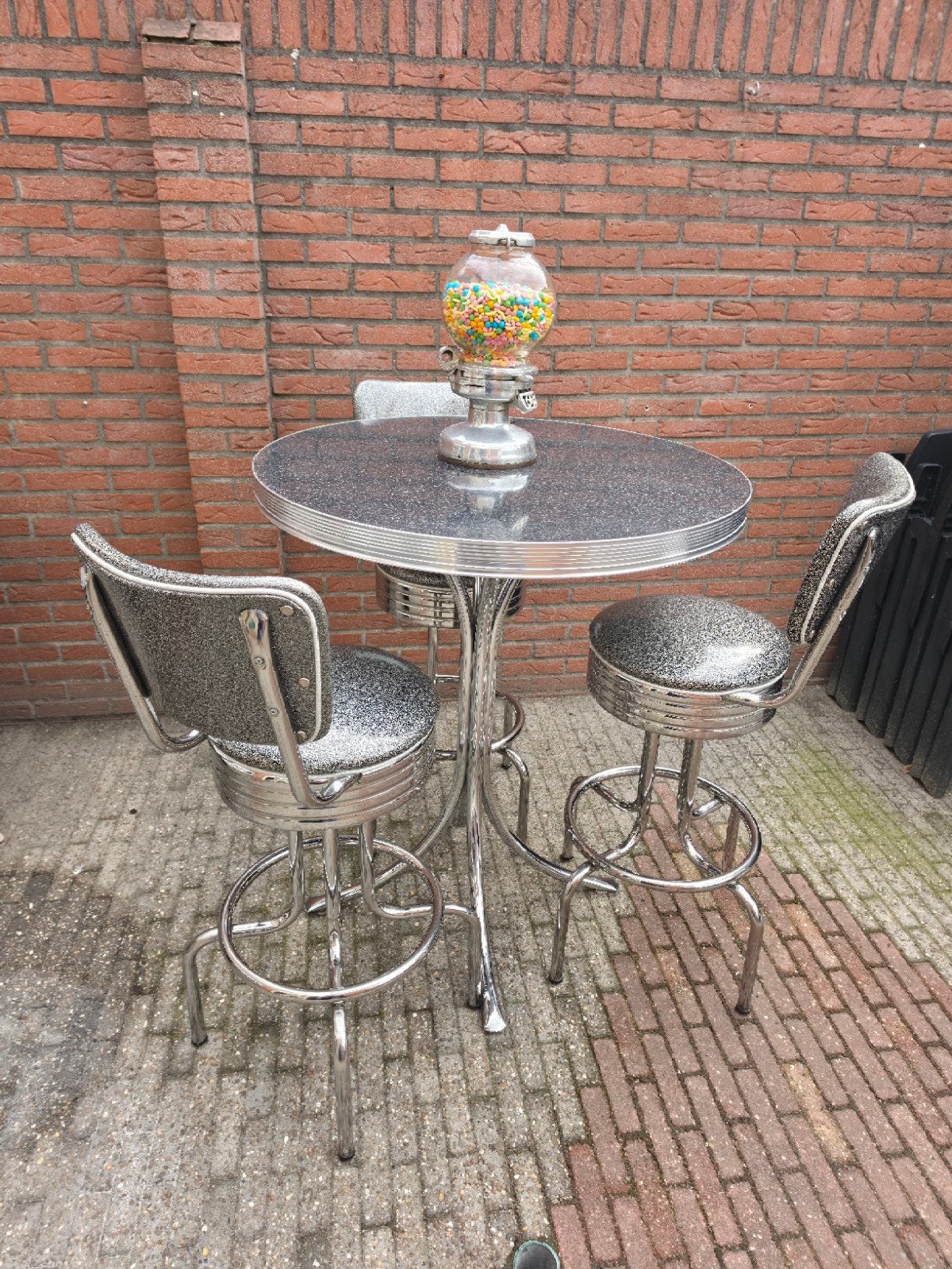 FIFTIES SIXTIES AMERIKAANSE  BARKRUKKEN BEL AIR BARTAFEl, Ophalen, 60 tot 90 cm, Met voetsteun, Zo goed als nieuw