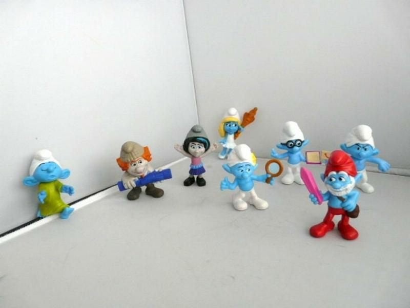 McDonalds 2013 # smurfen 15 smurfen (2 foto's), Verzamelen, Smurfen, Ophalen of Verzenden, Zo goed als nieuw, Verschillende Smurfen