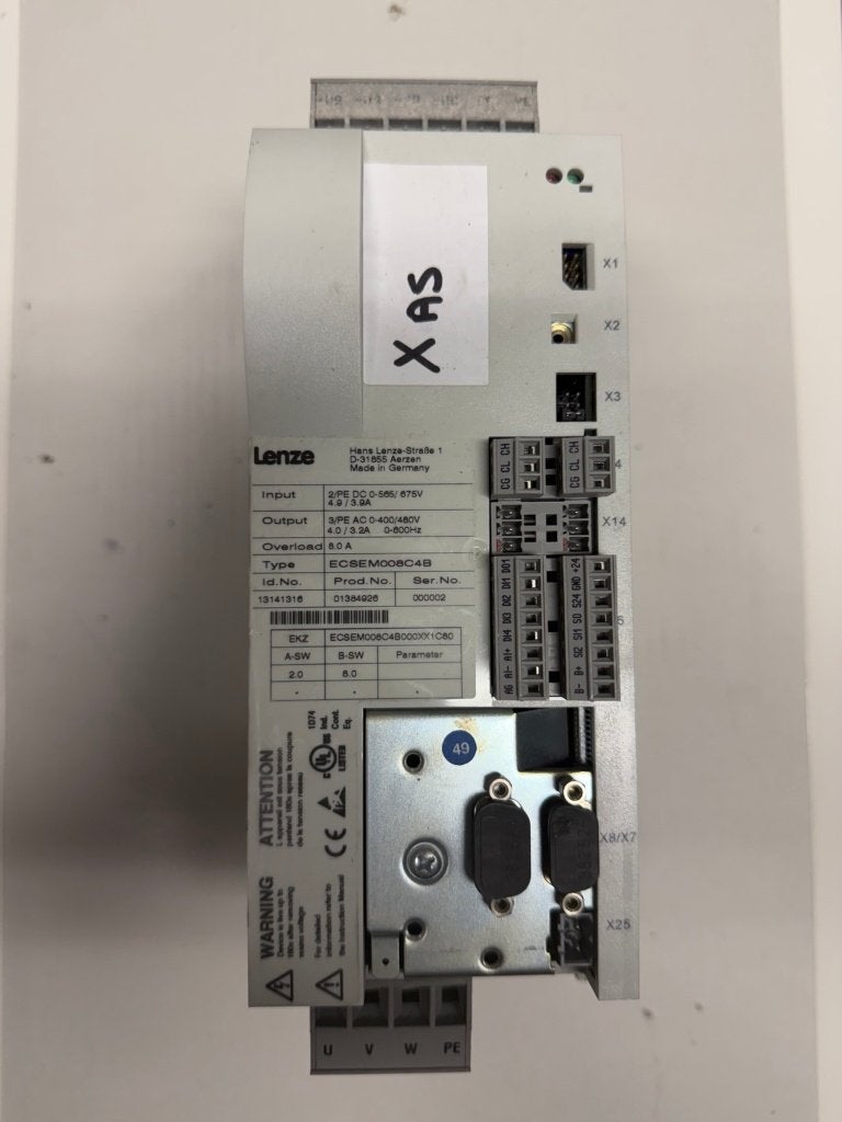 Lenze ECSEM008C4B ECS servo-asmodule 8A 400/480V, Ophalen of Verzenden, Gebruikt