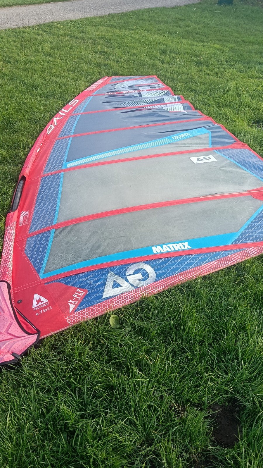 Gaastra Matrix 6.7 zeil met mast, verlenger en foil, Watersport en Boten, Windsurfen, Ophalen, Gebruikt, Gaastra, 6.5 m² tot 8 m²