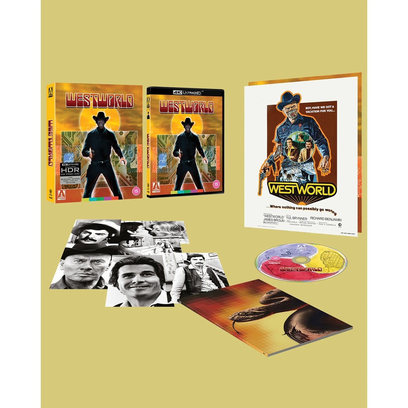 Westworld L.E. (Arrow) 4K UHD Blu-Ray UK (Sealed) IMDb: 7.1, Cd's en Dvd's, Ophalen of Verzenden, Nieuw in verpakking