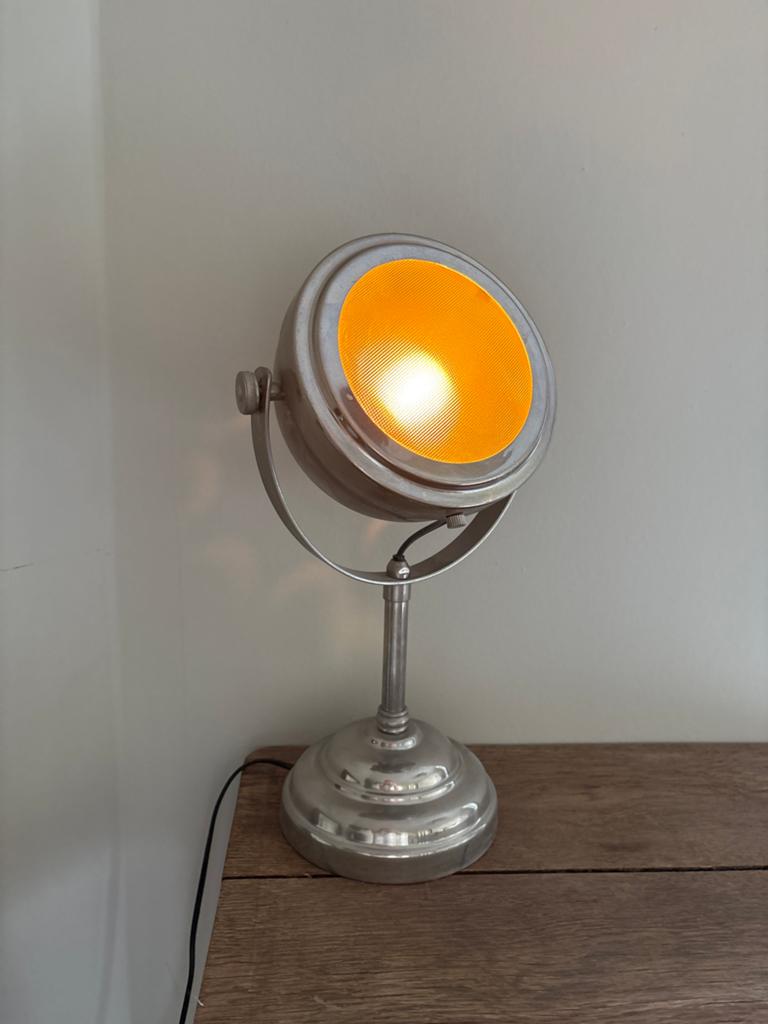 Riviera Maison Classic Car Tafellamp - Zilverkleurig, Huis en Inrichting, Ophalen, Zo goed als nieuw, Metaal, Minder dan 50 cm