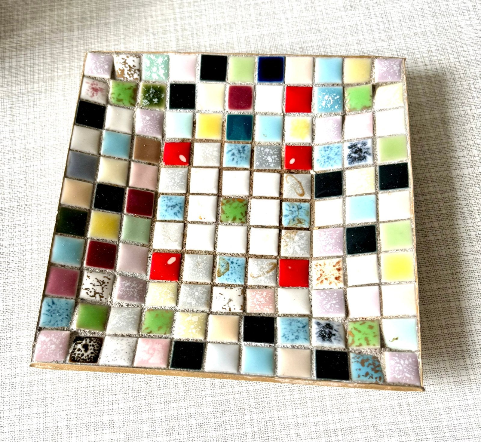 Mozaïek schaaltje 13x13x1.5 hoog, Ophalen of Verzenden