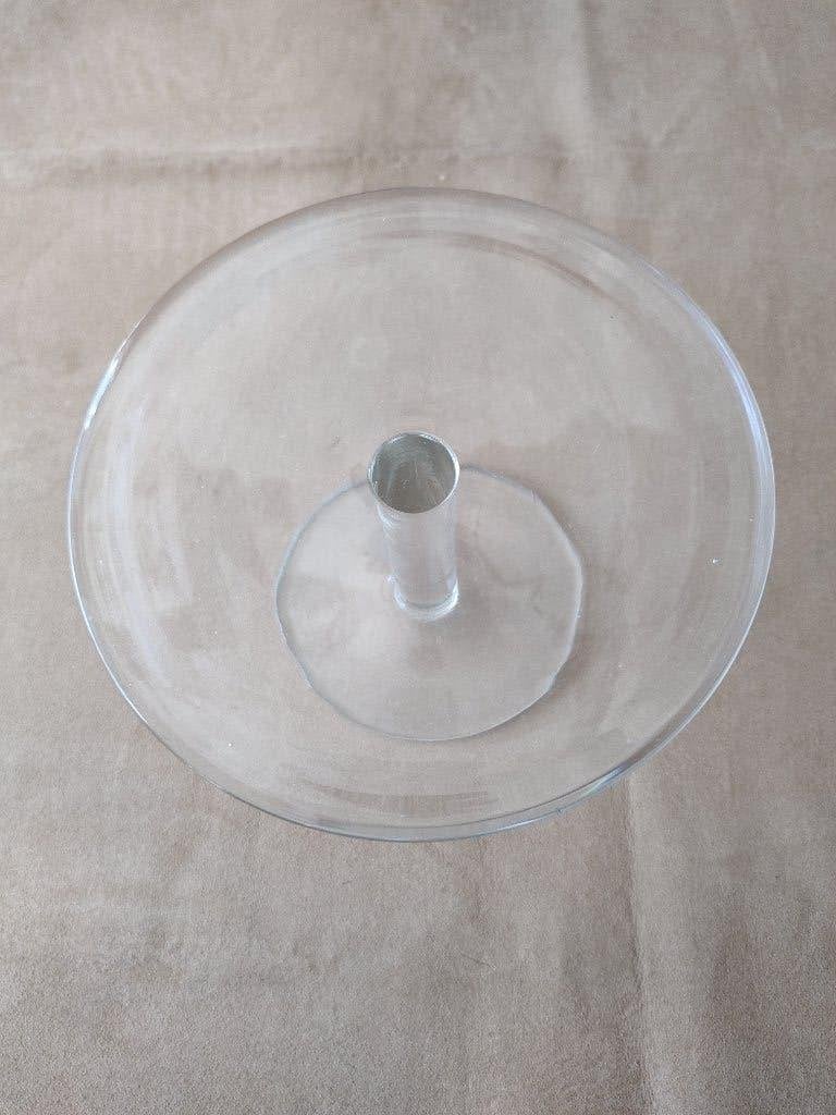 taartschaal taartplateau op voet, Ophalen, Zo goed als nieuw, Glas