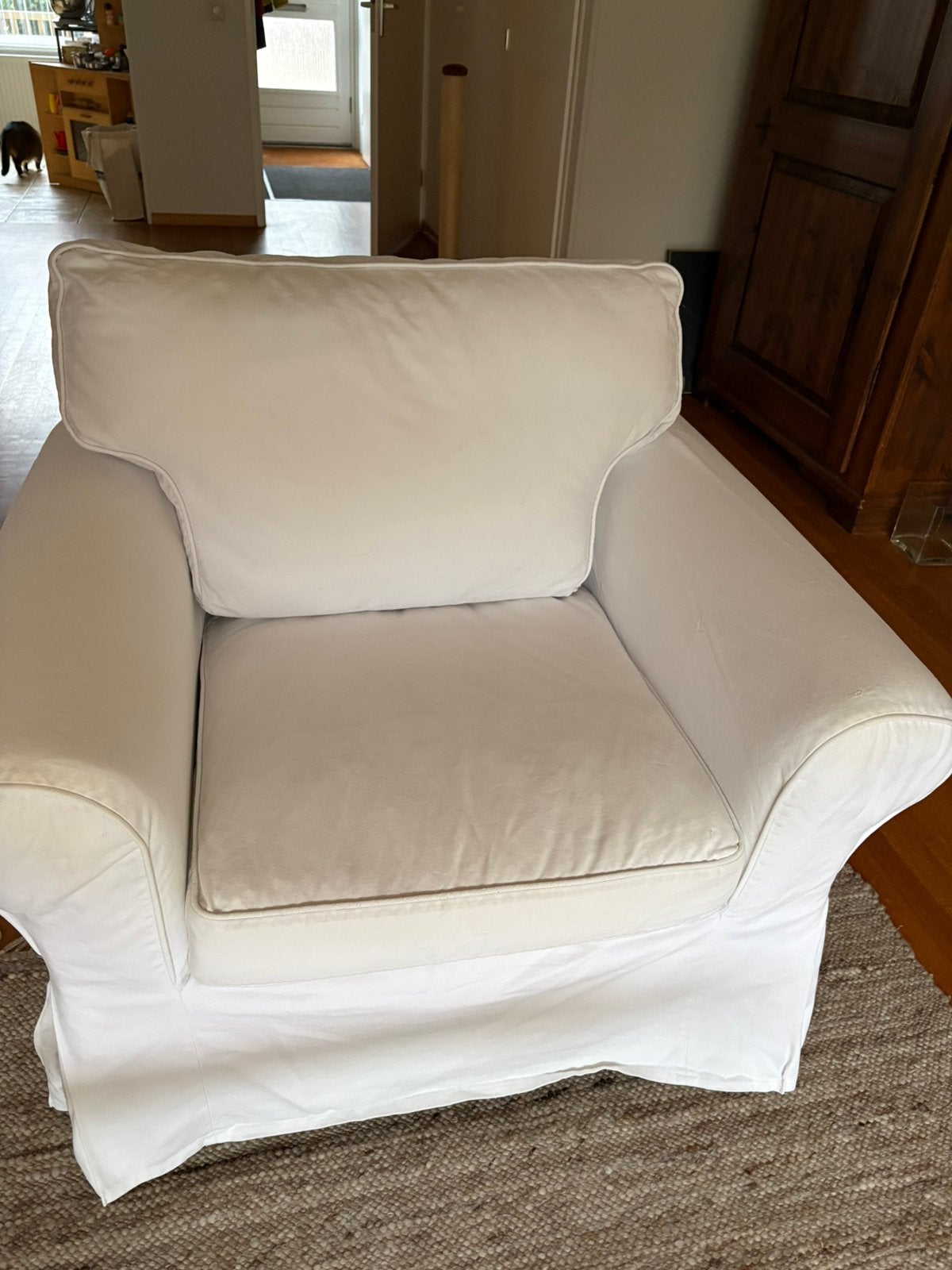 Ektorp stoel Ikea, Ophalen, Gebruikt, Wit, Comfortabel