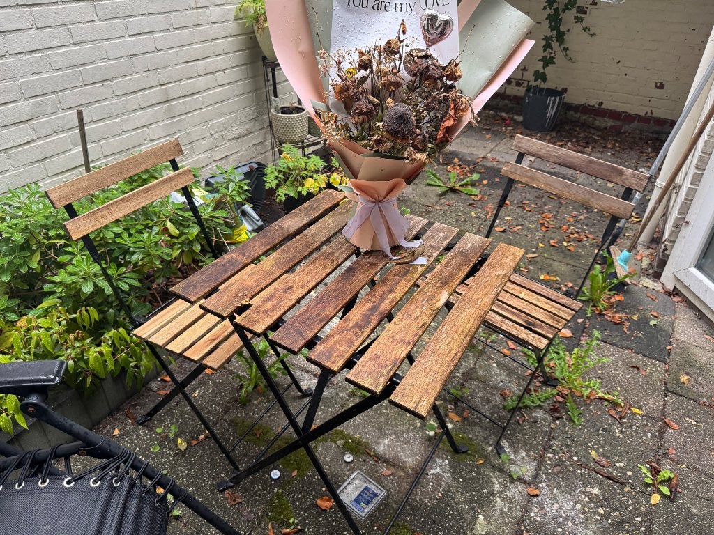 Ikea Terrasse table plus chair, Ophalen, Hoekbank, Tweepersoons, 75 tot 100 cm