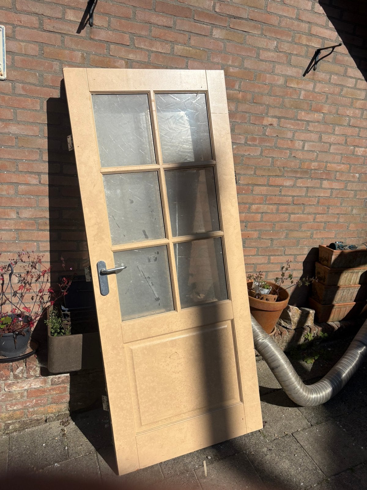 2x binnen deur, Doe-het-zelf en Verbouw, Deuren en Horren, Ophalen, Binnendeur, 200 tot 215 cm, Glas