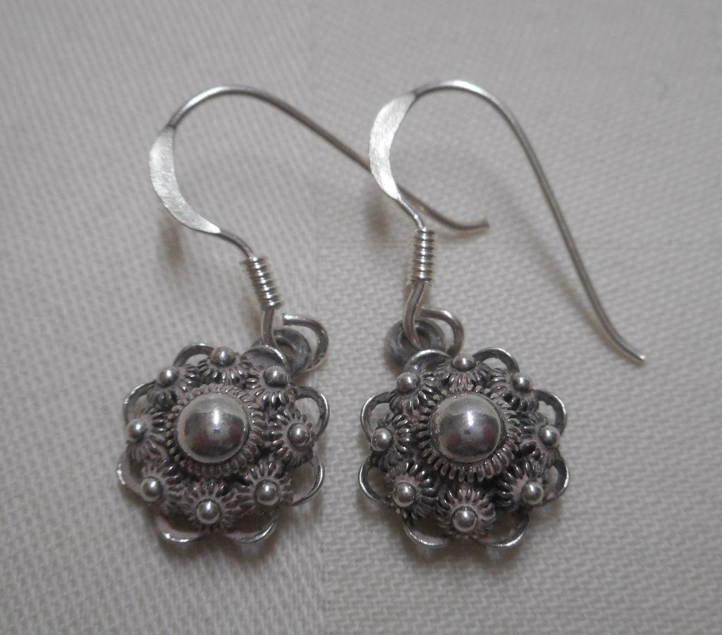 Zilveren Zeeuwse knop oorbellen nr.323, Sieraden, Tassen en Uiterlijk, Antieke sieraden, Verzenden, Zilver, Oorbellen