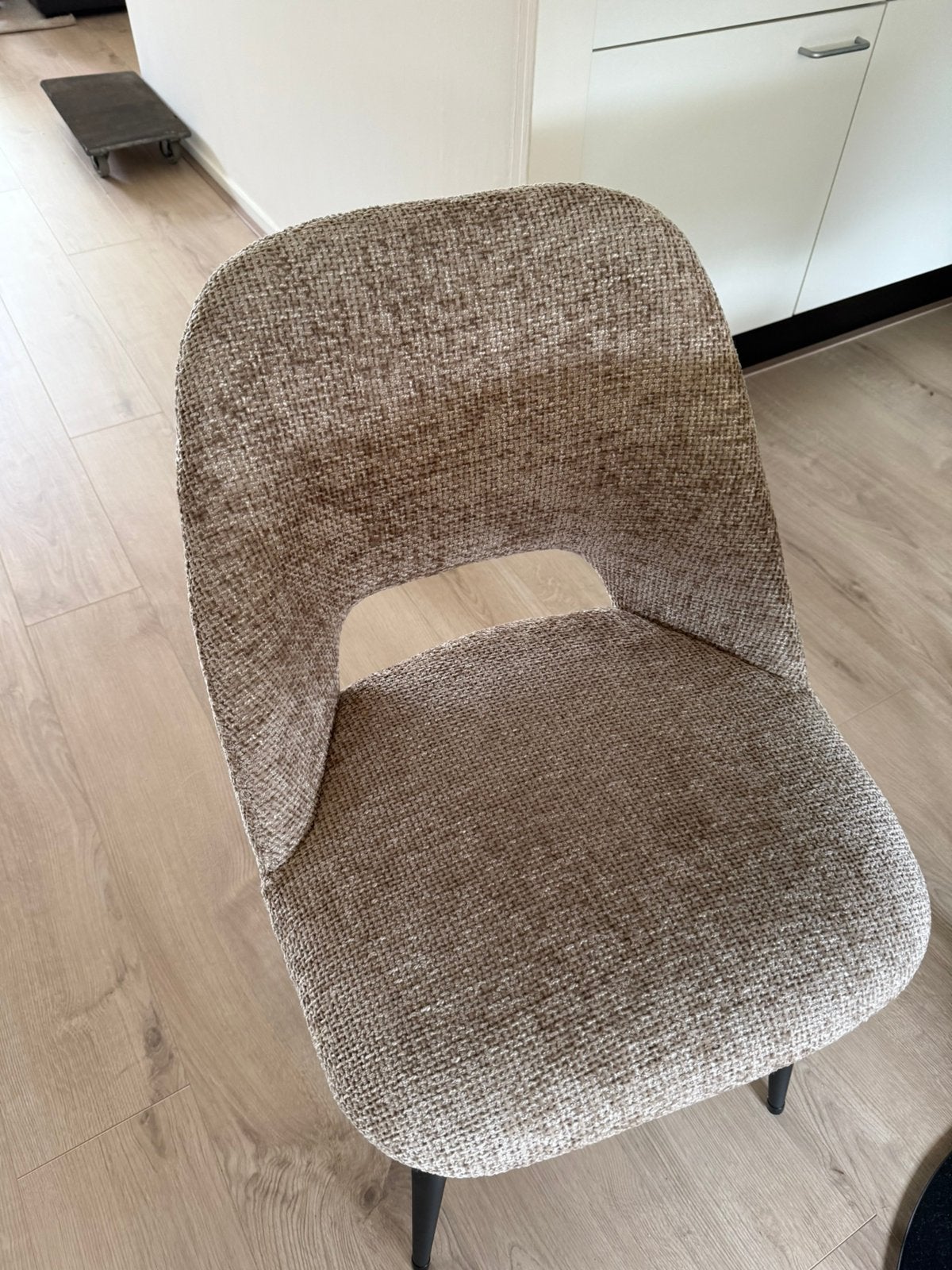 4 met stof beklede eetkamerstoelen, Ophalen, Overige kleuren, Zo goed als nieuw, Vier