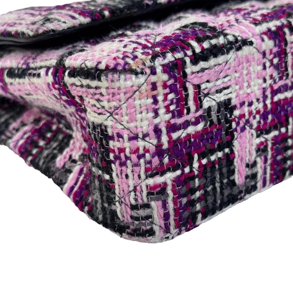 Chanel classic double flap tweed boucle tas 11.12 ruthenium image 6