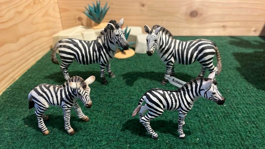 Schleich zebra’s, Ophalen of Verzenden, Zo goed als nieuw, Paard, Beeldje of Figuurtje