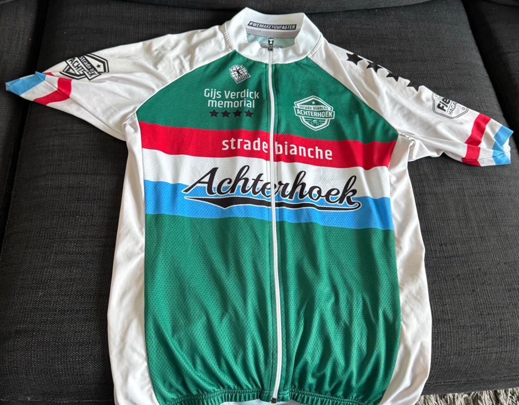 Bioracer fietsshirt Strade Bianche Achterhoek Bioracer, Fietsen en Brommers, Ophalen of Verzenden, XL, Bovenkleding